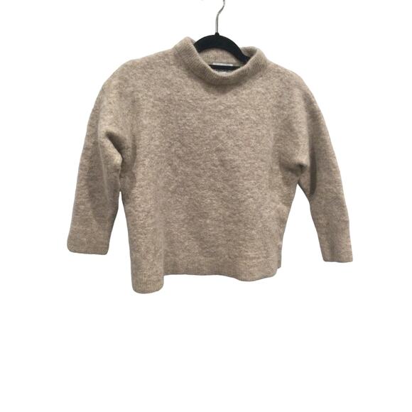 & other stories alpaca wool sweater womens S camel beige minimalist preppy boho - Picture 13 of 13